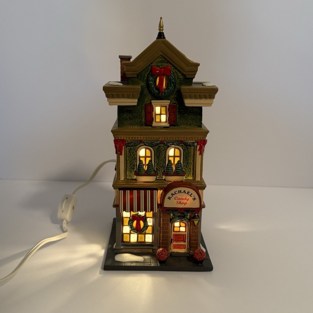 Dept 56 Christmas In The City Series Rachael's Candy Shop Retired Tested Working